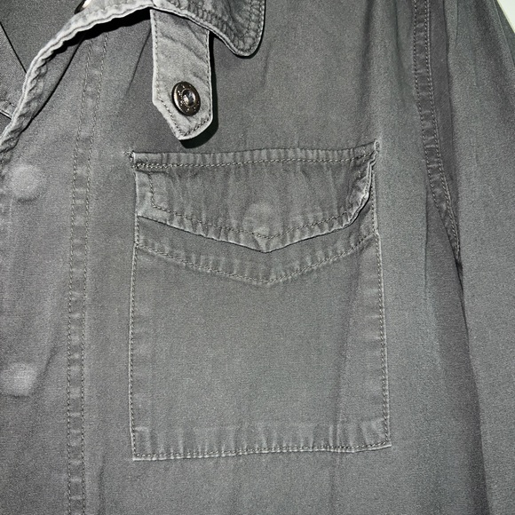 JustFab Grey Utility Jacket with Snaps Size M - Picture 6 of 6